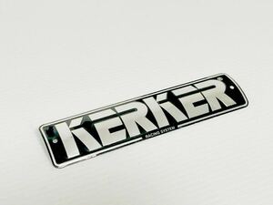 未使用品 マフラー エンブレム KERKER RACING SYSTEM アルミ 耐熱 カーカー レーシングシステム