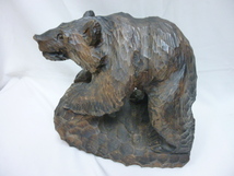【M40472】 木彫り熊 熊彫 熊野の置物 1969年 民芸品 工芸品 彫刻 置物 昭和レトロ_画像4