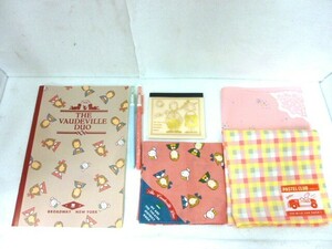 （M40798）SANRIO 文房具・ハンカチ サンリオ 当時物 ザ ボードビル デュオ THE VAUDEVILLE DUO 他 / コクヨ 昭和・レトロ