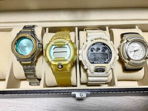 ジャンク【G-SHOCK ・Baby-G 】4本まとめ(ベルト無し含)売り！CASIO 腕時計 カシオ Gショック 中古 未稼働 