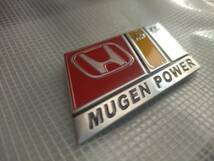 【送料無料】MUGEN POWER（無限パワー）エンブレムプレート 縦4.5cm×横9㎝　HONDA_画像2