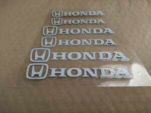 【送料無料】 HONDA(ホンダ) 耐熱ステッカー シルバー 大中小６枚セット ④ 本田