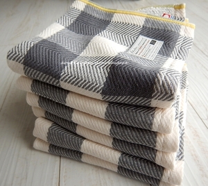  new goods * now . towel *. twist * soft * one side gauze * basket check pattern * check * one side gauze * hand towel 6 sheets * gray series 