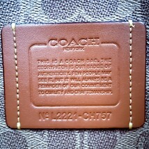 1円■未使用タグ付属■現行品■COACH コーチ リレートート ロゴ バッグ ビジネス 大容量 レディース メンズ レザー ブラウン茶色テラコッタ_画像9