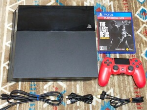 PS4 CUH-1000A 本体 コントローラ ケーブル類 ラストオブアス