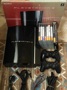 PS3 CECHH00 本体 コントローラー ソフト ケーブル類 箱