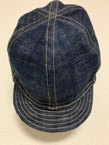 62.5cm 岡山産インディゴ横スラブデニム15oz アンパイアキャップ