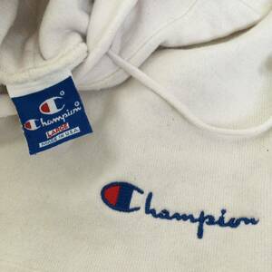 80-90'sチャンピオンChampion 青タグ USA製 前VスウェットパーカーSize L/検ヴィンテージトレーナーREVERSE WEAVE 別注 RRL トリコタグ