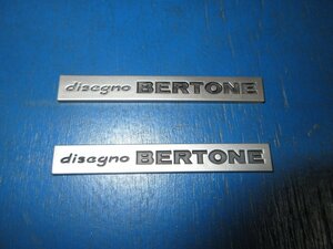 ALFAROMEO アルファロメオ disegno BERTONE エンブレム 2枚 中古品 GT（K