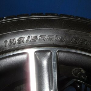 美品 トヨタ 純正 タイヤホイール 4本 アルミ 16×5.5J +45 4H PCD100 185/55R16 残り溝 6mm 2020年製 カローラ フィールダー 中古品 (Kの画像5