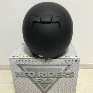 美品 FX7 フルフェイスヘルメット (SG/PSC付) 眼鏡 メガネ スリット入り NEORIDERS バイク ヘルメット シールド マットブラック ＸＸLの画像3