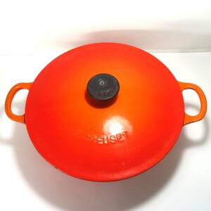 LE CREUSET ル・クルーゼ ルクルーゼ 鍋 両手鍋 22cm オレンジ 