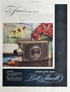 稀少・広告！1947年ベル＆ハウエル カメラ広告/Bell & Howell Camera/C