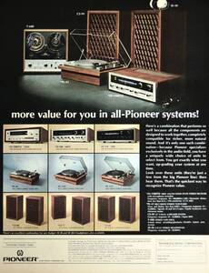  rare! advertisement /1970 year Pioneer advertisement /Pioneer/ stereo * receiver / electrical appliances / audio / Showa Retro /S