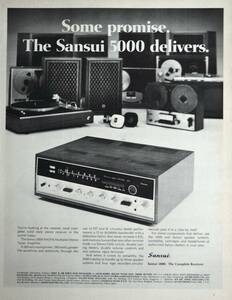  rare! advertisement /1968 year Sansui advertisement /Sunsui/ stereo / receiver / audio / Showa Retro /S