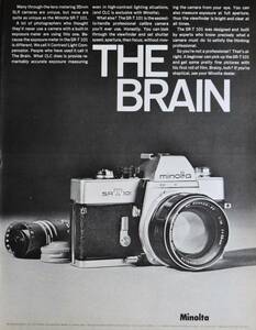 稀少・広告！1968年ミノルタ カメラ広告/Minolta SR-T 101 Camera/昭和レトロ/C