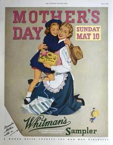 ☆稀少！母の日 広告/1953年Whitman`s広告/チョコレート/キャンディ/Mother`s Day/99