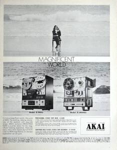 稀少！広告/1969年赤井電機広告/Akai/オープンリールデッキ/ステレオ/オーディオ/昭和レトロ/S