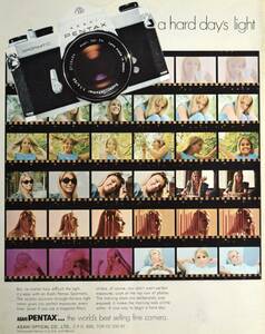 稀少・広告！1970年アサヒ ペンタックス カメラ広告/Asahi Pentax Sportmatic Camera/昭和レトロ/C
