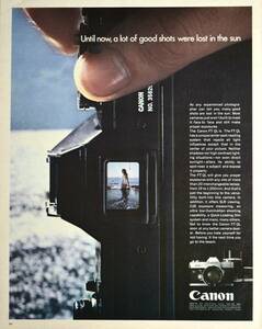 稀少・広告！1969年キャノン カメラ広告/Canon FT QL Camera/昭和レトロ/C