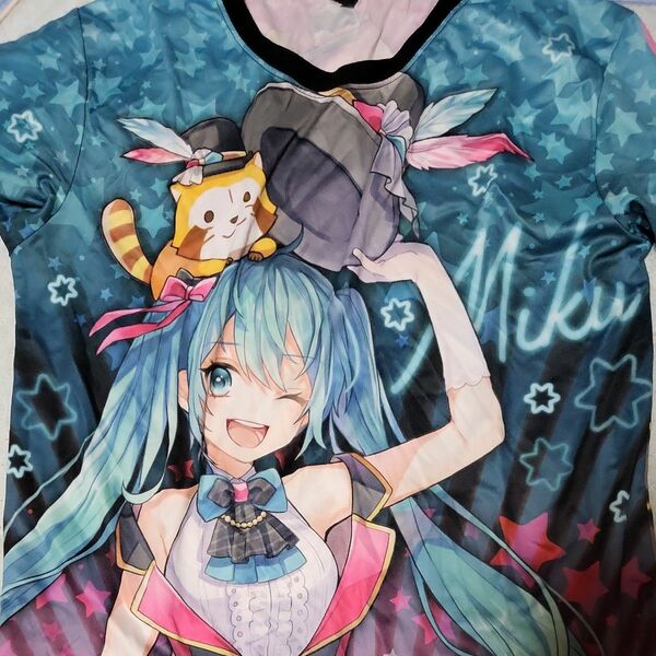 初音ミクラスカルコラボフルグラフィックTシャツ二種Lサイズ