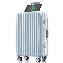 スーツケース Lサイズ アルミ ストッパー付き USBポート カップホルダー キャリーケース キャリーバッグ アルミフレーム 7日~14日 超軽量_画像10