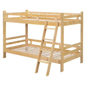[ новый продукт ][ натуральный ] двухъярусная кровать ребенок / для взрослых bed выдерживающий . крепкий bed low модель из дерева платформа из деревянных планок из дерева bed сосна материал фирма участник . студент .