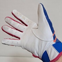 【同梱可能】S-VOLTA ボルタ バッティング手袋 グローブ グラブ Lサイズ ブルー×ピンク 1試合のみ使用 シープスキン_画像7