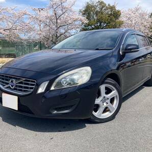 １万円スタート/予備検査付/VOLVO/V60/ドライブe/HID/ターボ/レザーシート/HDDナビ・TV/ETC/キーレス/純正AWの画像1