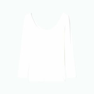 UNIQLO ユニクロ ヒートテックバレエネックT（8分袖） 00 WHITE Mサイズ