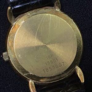 S522【BAUME&MERCIER】16601 1853667 18k クォーツ 腕時計 ゴールド 女性用 皮 レザー 電池交換済の画像3
