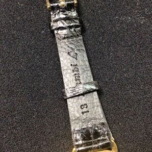 S522【BAUME&MERCIER】16601 1853667 18k クォーツ 腕時計 ゴールド 女性用 皮 レザー 電池交換済の画像6