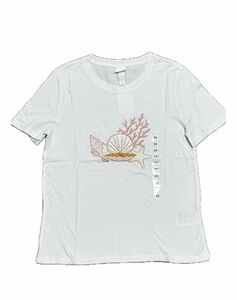 新品未着用　タグ付き　H&M シェル　shell 海　デザイン　Tシャツ　XS