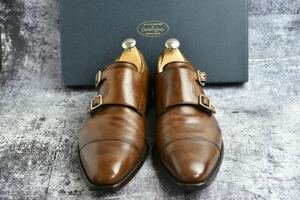 クロケット＆ジョーンズ　ロウンズ　8E (26.5cm相当)　ブラウン　348ラスト　箱・保存袋付属　ダブルモンク　Crockett&Jones