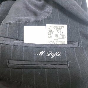 サヴィルロウ スーツ ジャケット スラックス パンツ ストライプ ブラック 黒 BE6 1円 セヴィルロウ SAVILE ROWの画像7
