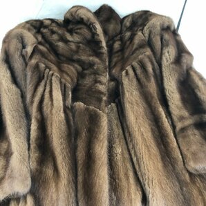 【LANVIN×SAGA MINK ROYAL】ランバン サガミンクロイヤル レディス毛皮コート サイズ表記なし  ダークブラウン SY02-EUKの画像4