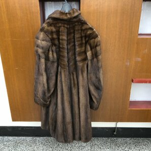 【LANVIN×SAGA MINK ROYAL】ランバン サガミンクロイヤル レディス毛皮コート サイズ表記なし  ダークブラウン SY02-EUKの画像2