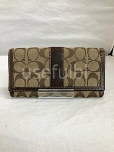 【COACH】コーチ　長財布　シグネチャー　茶色　ブラウン　　SY03-JC5