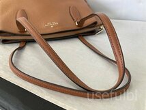 【katespade】　ケイトスペード　トートバッグ　ショルダーバッグ　キャメル　茶系　レザー　革　WKRU6948　SY03-AA7_画像4