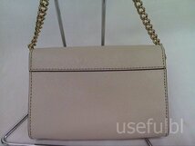 【kate spade】　ケイト・スペード　ショルダーバッグ　ミニポシェット　レザー　革　ベージュ　チェーンショルダー　SY03-X92★_画像3