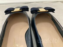 【Ferragamo】　フェラガモ　パンプス　ダークネイビー　紺色　OR　16958 338 6　C　3cmヒール　SY03-AD7_画像7