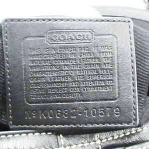 ■ COACH コーチ ハンドバック 10579 レザー トートバッグ ワンショルダー ブラック 黒 レディースの画像10