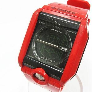 ■ 稼動品 ジャンク CASIO カシオ G-SHOCK ジーショック G-8100 腕時計 レッド 赤 デジタル スクエア クォーツ ラバーベルトの画像1