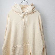 yuan signature cotton hoodie ユエン パーカー ウェドストア イエロー sizeL 日本製 美品　 _画像1
