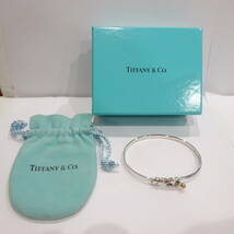 1円～ ティファニー TIFFANY フック＆アイ バングル 約9.5ｇ位 SV925 750 シルバー K18 ブレスレット アクセサリー_画像2