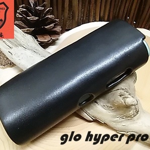 特価★新型 グロー glo hyper pro フィットケース 栃木レザー製【gloハイパープロ用】サドル・黒 ハンドメイド -革徳庵-の画像1