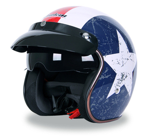 バイク ジェットヘルメット ハーレー 半キャップ フルフェイス ヘルメット 内蔵サングラス ★7色選択可能