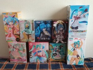 【１円~】初音ミク プライズ フィギュア まとめ 9個セット モダンチャイナ 深海少女 ぬーどるストッパー luminasta 新品未使用