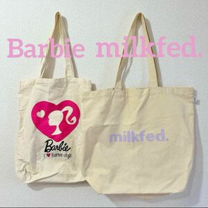 Barbieバービー milkfed.ミルクフェド　コットントートバッグ　ピンク