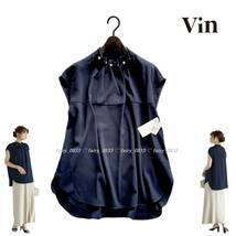 【送料無料】定価13500円 新品■スコットクラブ Vin■ パールアクセント...♪バックテール×フレンチスリーブ☆Ladyプルオーバーブラウス_画像1